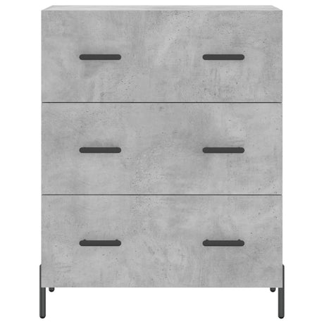 Hoge kast 69,5x34x180 cm bewerkt hout betongrijs - AllerleiShop