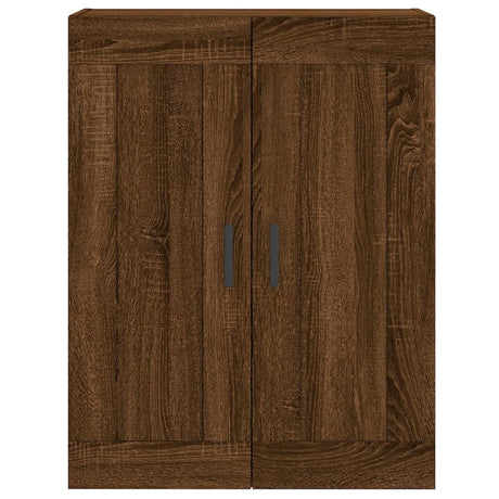 Hoge kast 69,5x34x180 cm bewerkt hout bruin eikenkleur - AllerleiShop