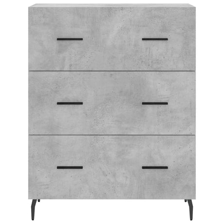 Hoge kast 69,5x34x180 cm bewerkt hout betongrijs - AllerleiShop