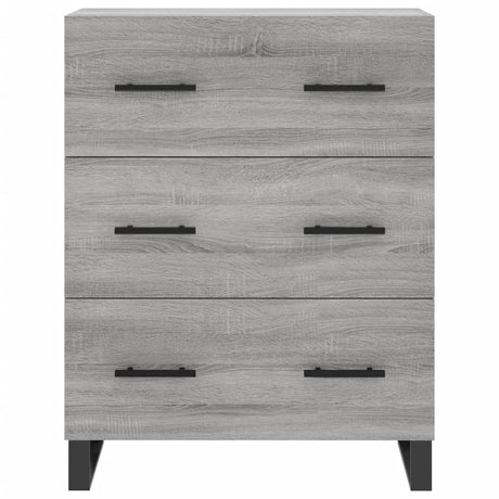 Hoge kast 69,5x34x180 cm bewerkt hout grijs sonoma eikenkleurig - AllerleiShop