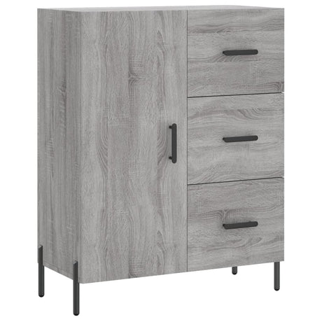 Hoge kast 69,5x34x180 cm bewerkt hout grijs sonoma eikenkleurig - AllerleiShop