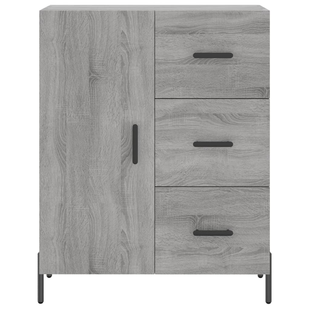 Hoge kast 69,5x34x180 cm bewerkt hout grijs sonoma eikenkleurig - AllerleiShop