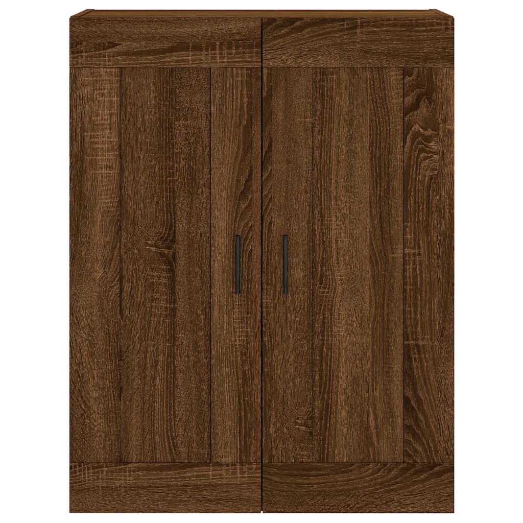 Hoge kast 69,5x34x180 cm bewerkt hout bruin eikenkleur - AllerleiShop