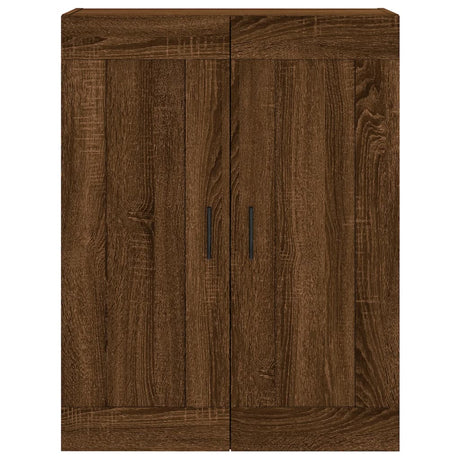 Hoge kast 69,5x34x180 cm bewerkt hout bruin eikenkleur - AllerleiShop