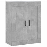 Hoge kast 69,5x34x180 cm bewerkt hout betongrijs - AllerleiShop