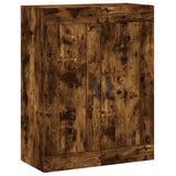 Hoge kast 69,5x34x180 cm bewerkt hout gerookt eikenkleurig - AllerleiShop