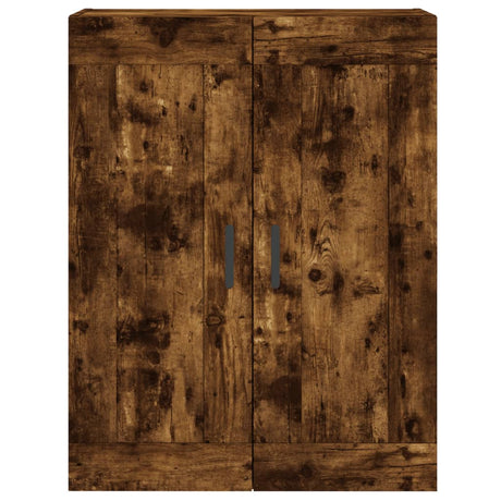 Hoge kast 69,5x34x180 cm bewerkt hout gerookt eikenkleurig - AllerleiShop