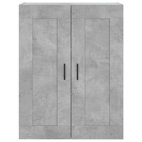 Hoge kast 69,5x34x180 cm bewerkt hout betongrijs - AllerleiShop