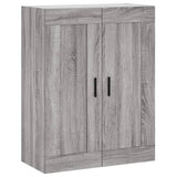 Hoge kast 69,5x34x180 cm bewerkt hout grijs sonoma eikenkleurig - AllerleiShop