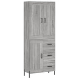 Hoge kast 69,5x34x180 cm bewerkt hout grijs sonoma eikenkleurig - AllerleiShop