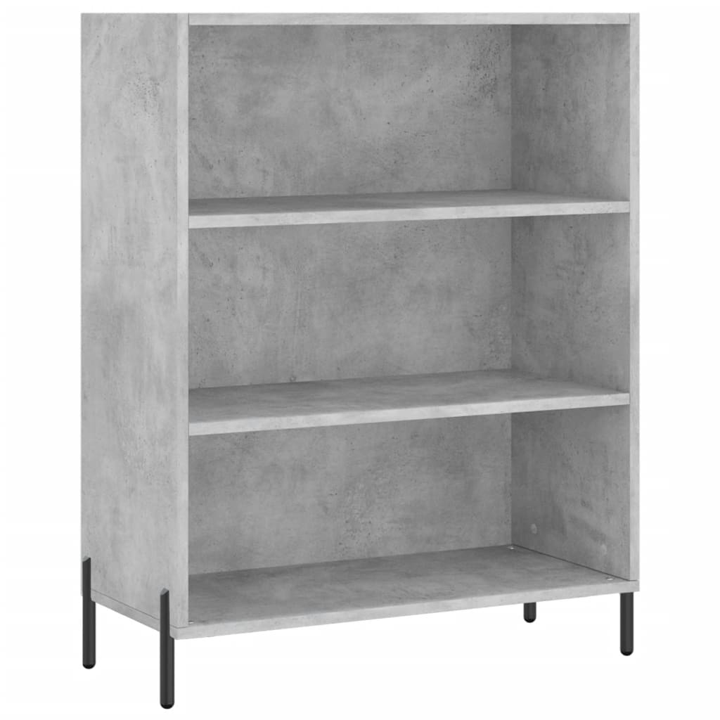 Hoge kast 69,5x34x180 cm bewerkt hout betongrijs - AllerleiShop