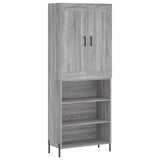 Hoge kast 69,5x34x180 cm bewerkt hout grijs sonoma eikenkleurig - AllerleiShop