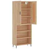 Hoge kast 69,5x34x180 cm bewerkt hout sonoma eikenkleurig - AllerleiShop