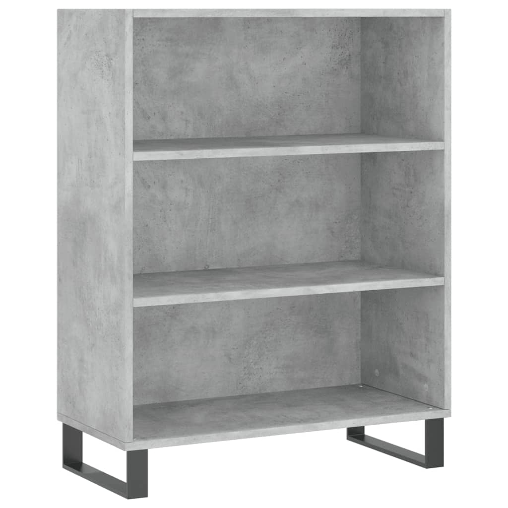 Hoge kast 69,5x34x180 cm bewerkt hout betongrijs - AllerleiShop