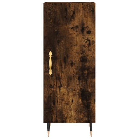 Hoge kast 34,5x34x180 cm bewerkt hout gerookt eikenkleurig - AllerleiShop