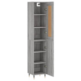 Hoge kast 34,5x34x180 cm bewerkt hout grijs sonoma eikenkleurig - AllerleiShop