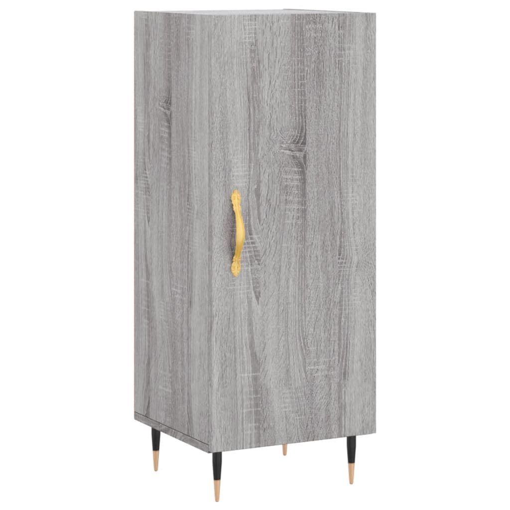 Hoge kast 34,5x34x180 cm bewerkt hout grijs sonoma eikenkleurig - AllerleiShop