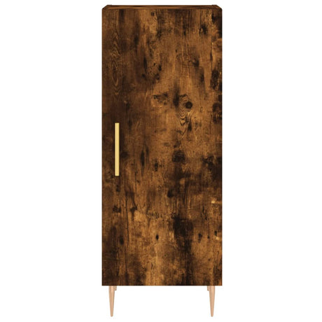 Hoge kast 34,5x34x180 cm bewerkt hout gerookt eikenkleurig - AllerleiShop