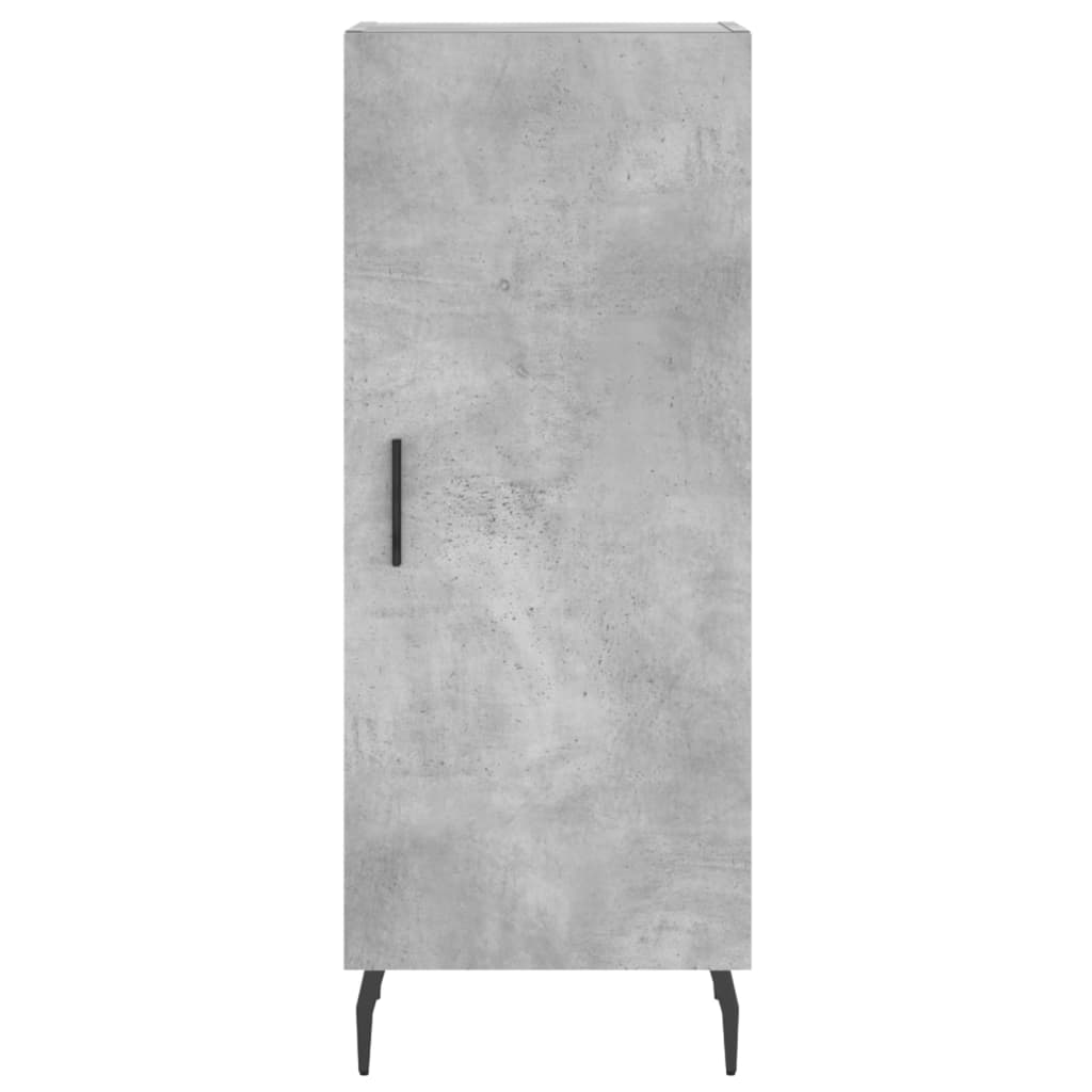 Hoge kast 34,5x34x180 cm bewerkt hout betongrijs - AllerleiShop