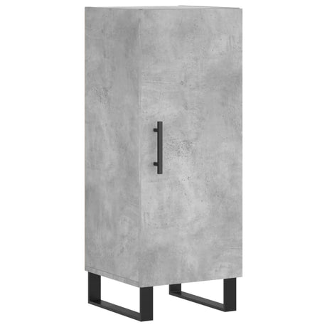 Hoge kast 34,5x34x180 cm bewerkt hout betongrijs - AllerleiShop