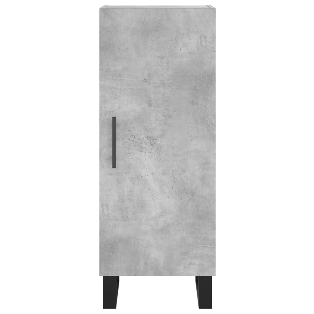 Hoge kast 34,5x34x180 cm bewerkt hout betongrijs - AllerleiShop