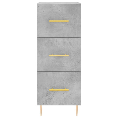 Hoge kast 34,5x34x180 cm bewerkt hout betongrijs - AllerleiShop