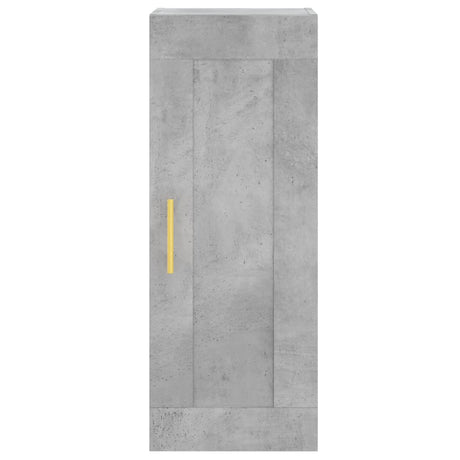 Hoge kast 34,5x34x180 cm bewerkt hout betongrijs - AllerleiShop