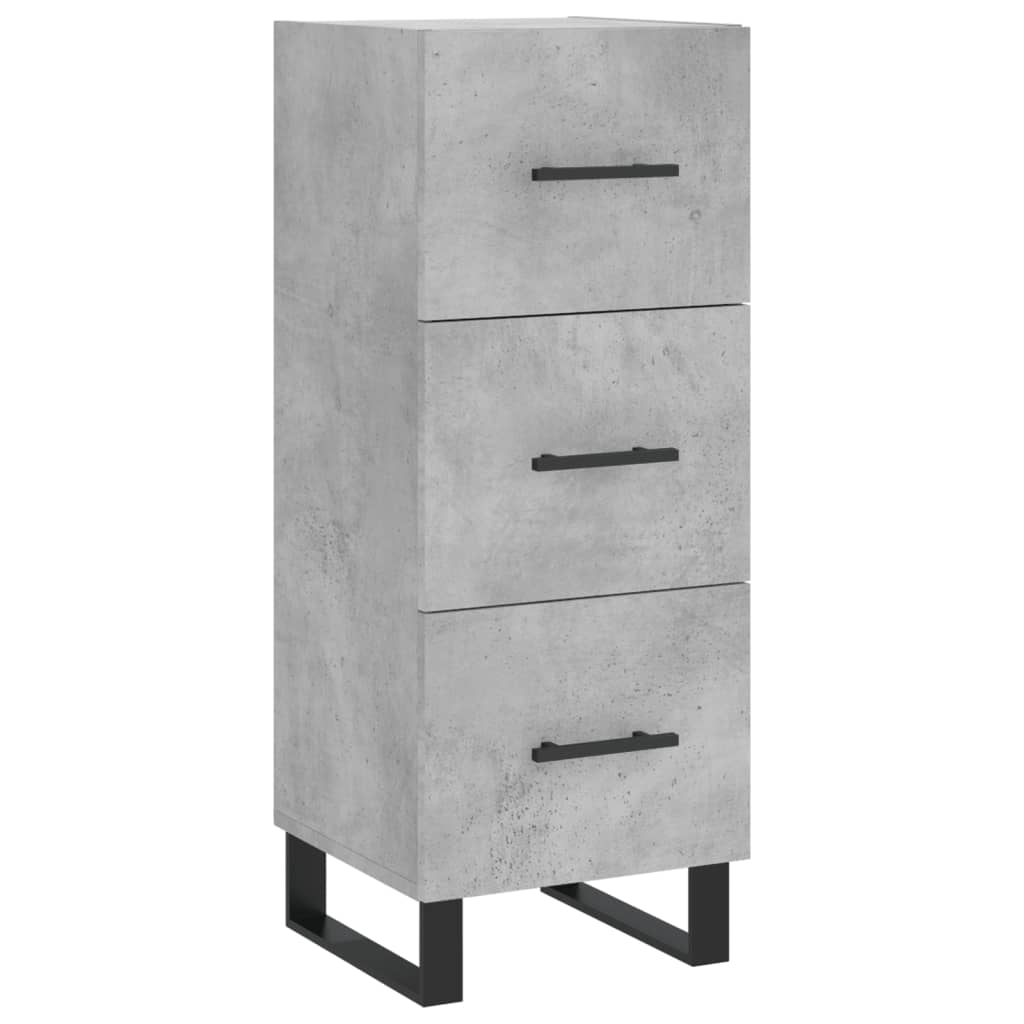 Hoge kast 34,5x34x180 cm bewerkt hout betongrijs - AllerleiShop