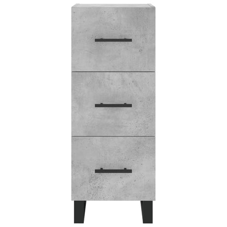 Hoge kast 34,5x34x180 cm bewerkt hout betongrijs - AllerleiShop