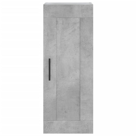 Hoge kast 34,5x34x180 cm bewerkt hout betongrijs - AllerleiShop