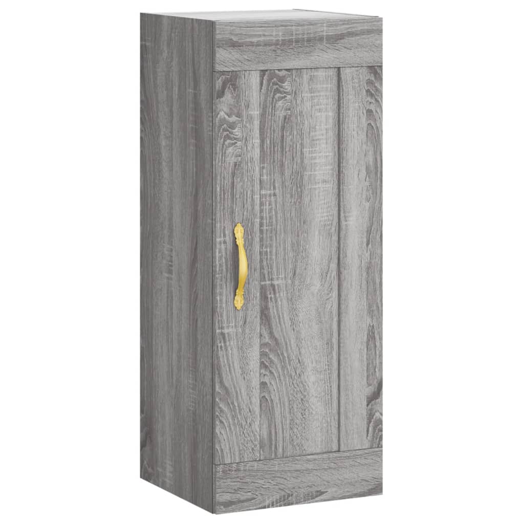 Hoge kast 34,5x34x180 cm bewerkt hout grijs sonoma eikenkleurig - AllerleiShop