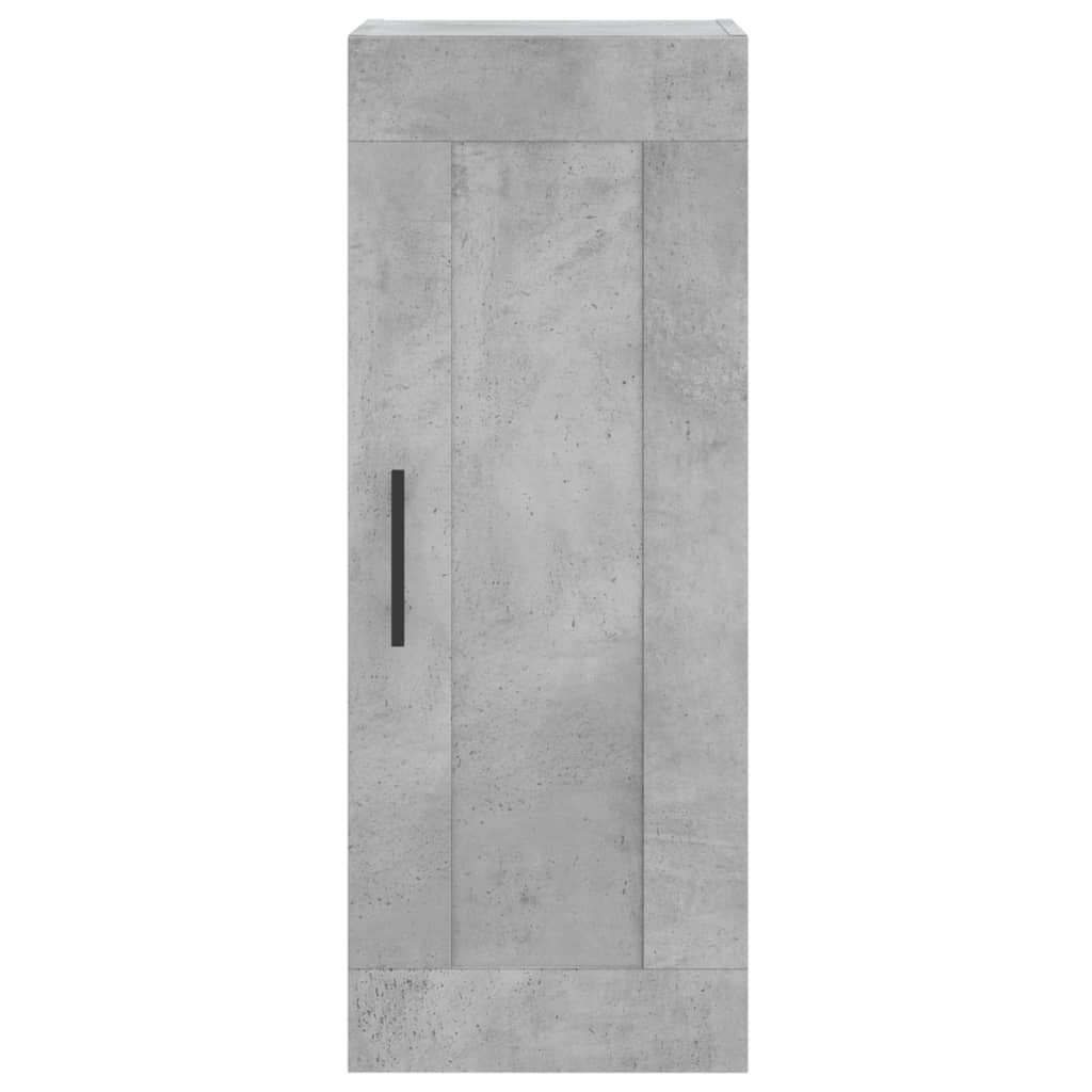 Hoge kast 34,5x34x180 cm bewerkt hout betongrijs - AllerleiShop