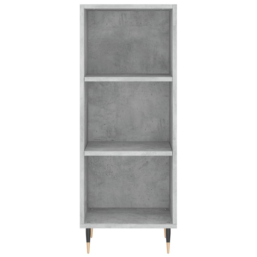 Hoge kast 34,5x34x180 cm bewerkt hout betongrijs - AllerleiShop