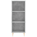 Hoge kast 34,5x34x180 cm bewerkt hout betongrijs - AllerleiShop