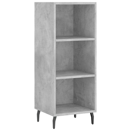 Hoge kast 34,5x34x180 cm bewerkt hout betongrijs - AllerleiShop