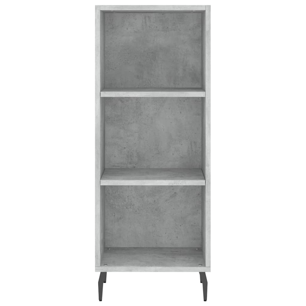 Hoge kast 34,5x34x180 cm bewerkt hout betongrijs - AllerleiShop