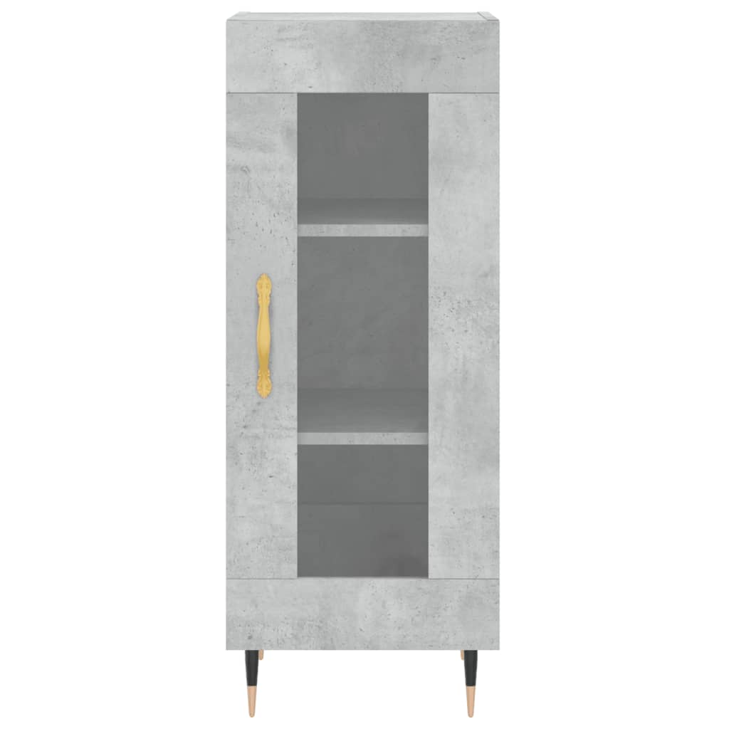 Hoge kast 34,5x34x180 cm bewerkt hout betongrijs - AllerleiShop