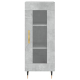 Hoge kast 34,5x34x180 cm bewerkt hout betongrijs - AllerleiShop