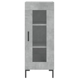 Hoge kast 34,5x34x180 cm bewerkt hout betongrijs - AllerleiShop