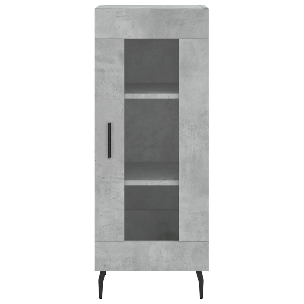 Hoge kast 34,5x34x180 cm bewerkt hout betongrijs - AllerleiShop