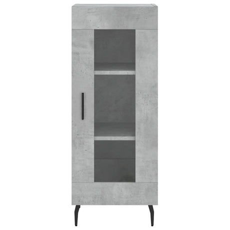 Hoge kast 34,5x34x180 cm bewerkt hout betongrijs - AllerleiShop