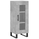 Hoge kast 34,5x34x180 cm bewerkt hout betongrijs - AllerleiShop