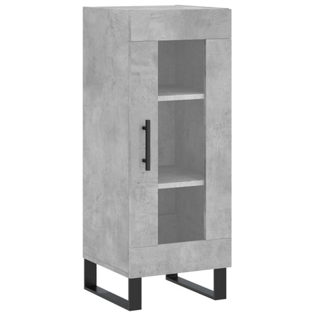 Hoge kast 34,5x34x180 cm bewerkt hout betongrijs - AllerleiShop