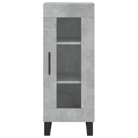 Hoge kast 34,5x34x180 cm bewerkt hout betongrijs - AllerleiShop