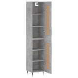 Hoge kast 34,5x34x180 cm bewerkt hout betongrijs - AllerleiShop