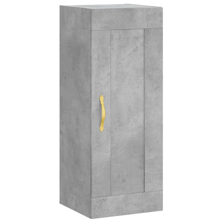 Hoge kast 34,5x34x180 cm bewerkt hout betongrijs - AllerleiShop