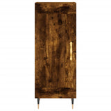 Hoge kast 34,5x34x180 cm bewerkt hout gerookt eikenkleurig - AllerleiShop