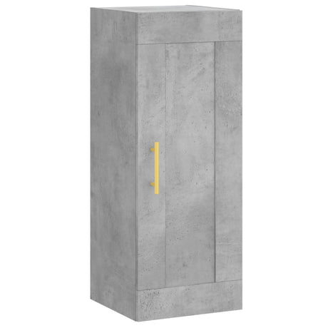 Hoge kast 34,5x34x180 cm bewerkt hout betongrijs - AllerleiShop