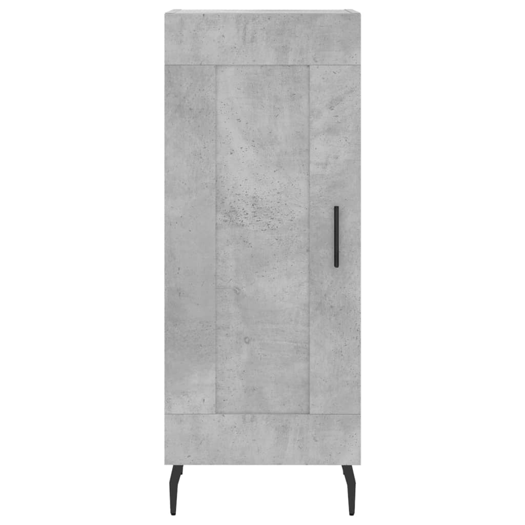 Hoge kast 34,5x34x180 cm bewerkt hout betongrijs - AllerleiShop