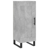 Hoge kast 34,5x34x180 cm bewerkt hout betongrijs - AllerleiShop